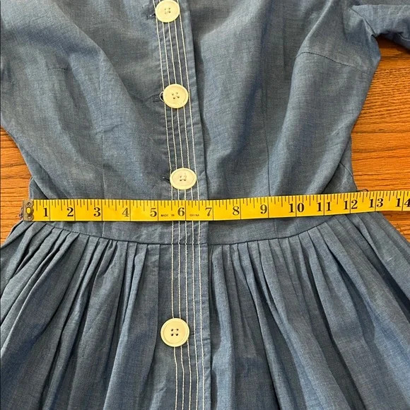 Vintage Dress Women’s Handmade by Dixie Deb Denim Blue Dress Western - Picture 5 of 15